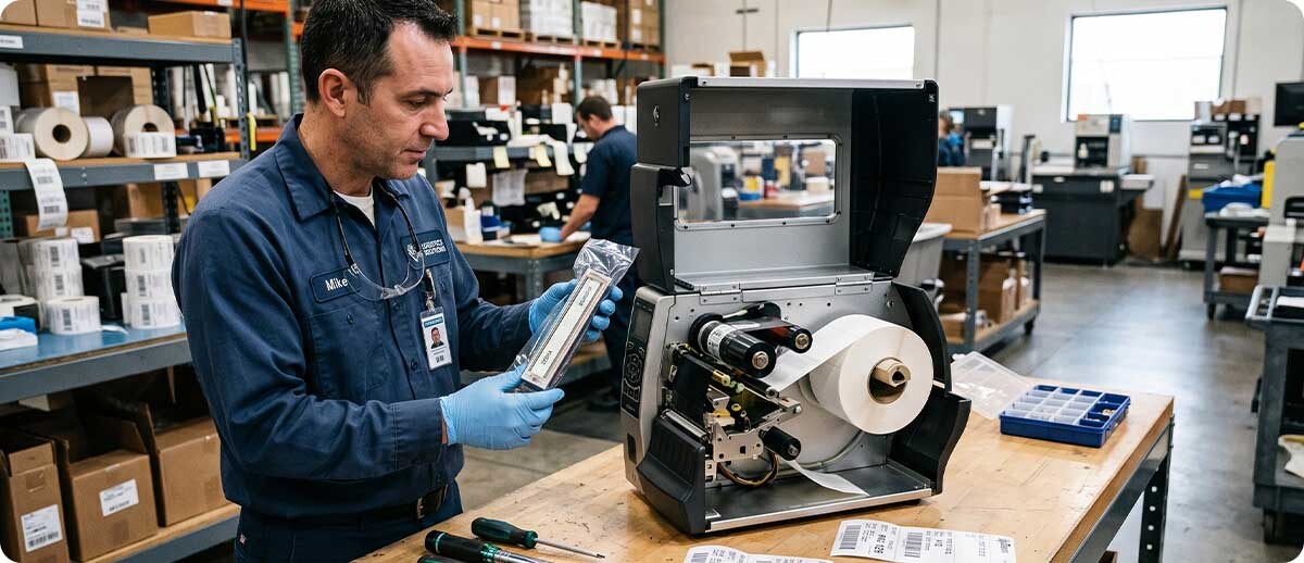 Printhead Replacement Guide: When to Replace, When to Clean, and What Each Zebra and Honeywell Head Actually Costs